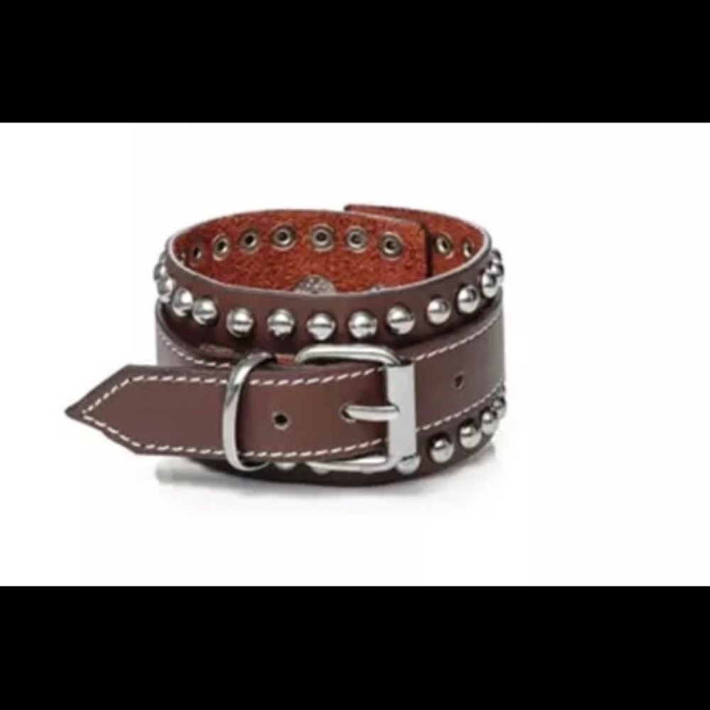NEW Brown Leather Bracelet with Silver